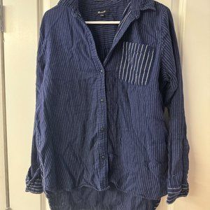 Madewell Women's Ex Boyfriend Striped Button Down